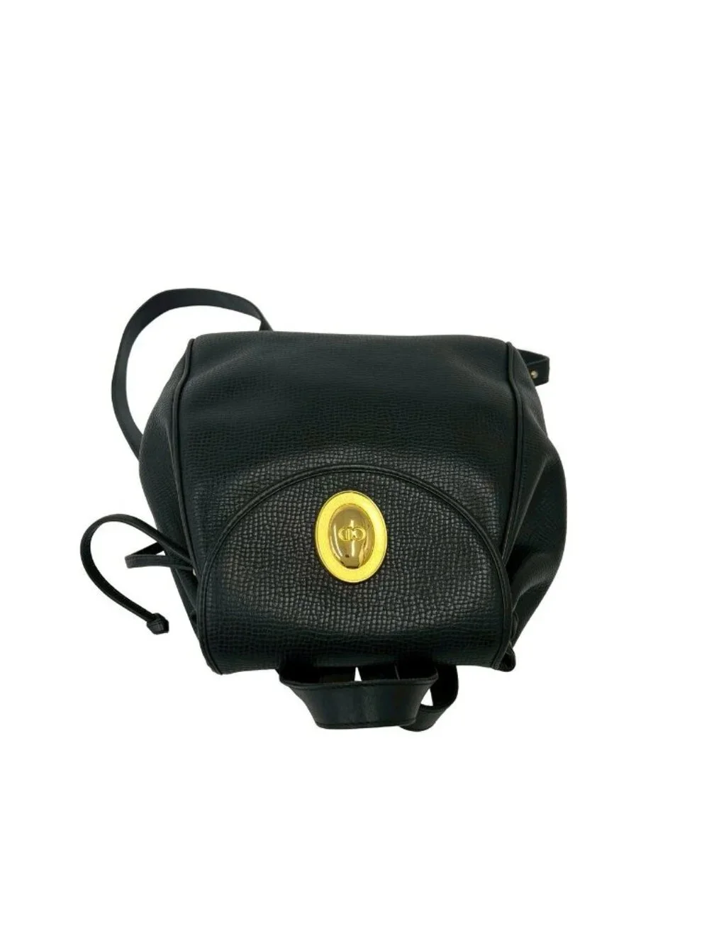 Dior Vintage CD Logo Leather Backpack Black
